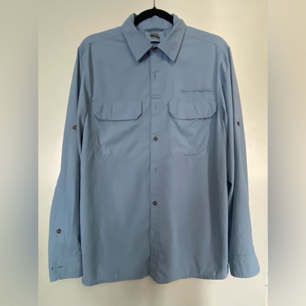 33,000 ft Men's Blue fishing Button Down Shirt